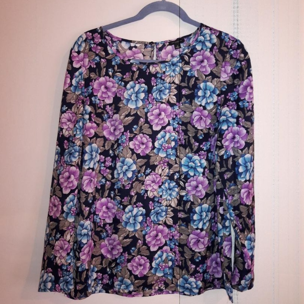 NWT ANN TAYLOR FLORAL BLOUSE SIZE 8
